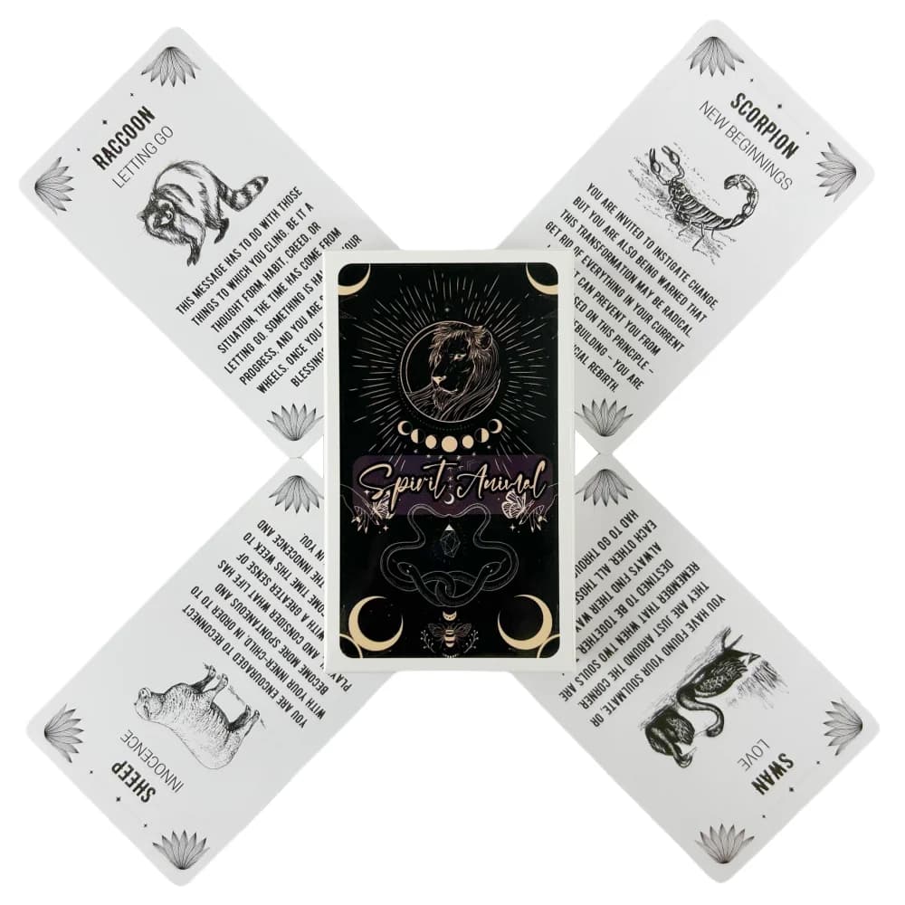 Spirit Animals Oracle Cards A 54 English Divination Tarot Edition Deck Board Games