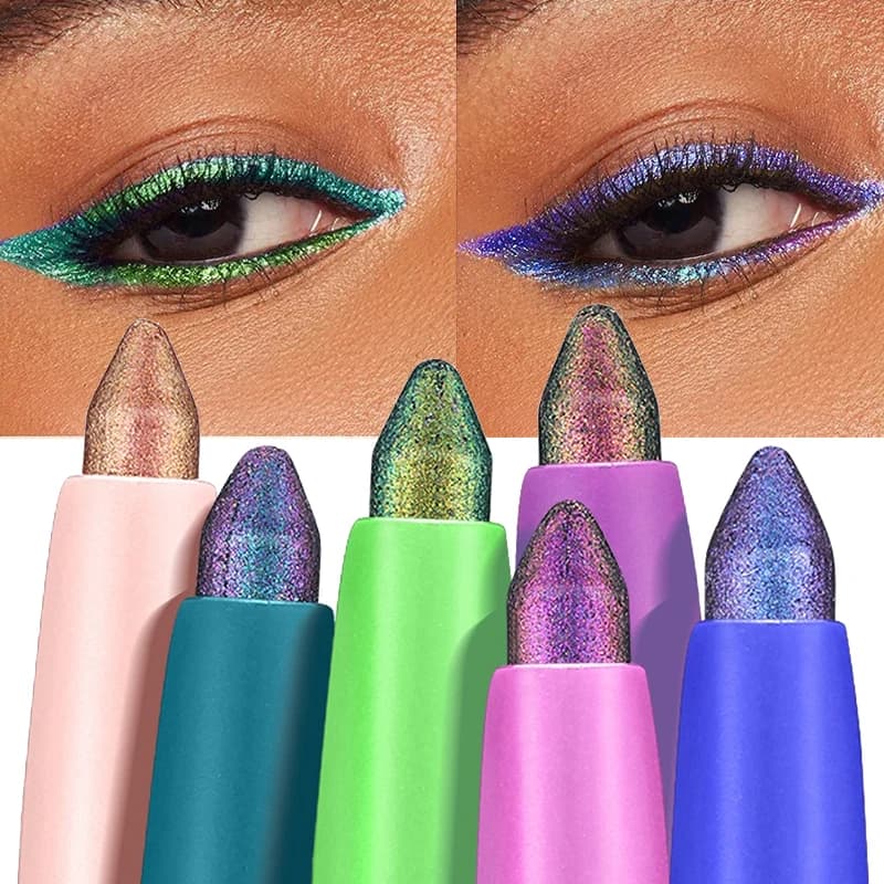 Stick Ombretto Multicolore, Eyeliner Cromatico Impermeabile, Gel Cremoso Liscio a Lunga Durata, Trucco Occhi Glitterato