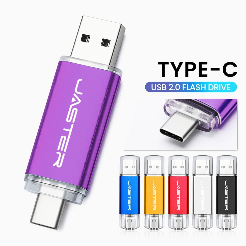 Chiavetta USB 2 in 1 ad alta velocità TYPE C 128GB 64GB 32GB in metallo, pen drive per smartphone, auto, TV, chiavetta USB 4GB 8GB 16GB, regalo creativo