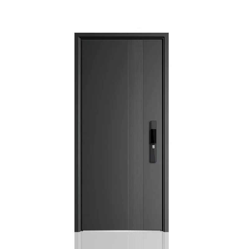 Factory Direct 2026 Customized size entrance security door home grade A single door with smart lock integrated door