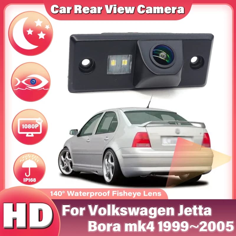 CCD HD 140 ° Fisheye IP68 Telecamera posteriore per Volkswagen Jetta Bora mk4 1999 2000 2001 2002 2003 2004 2005 Car Reverse Monitor