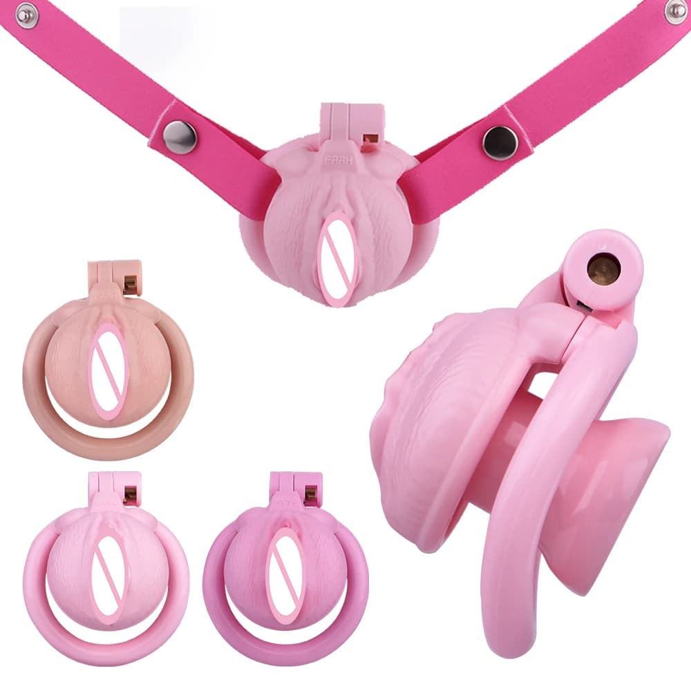 NSFU 3 Colors ABS Resin Male Chastity Cage with 4 Size Rings Wearable Cock Cage Device Sissy BDSM Sex Toys for Men Femboy