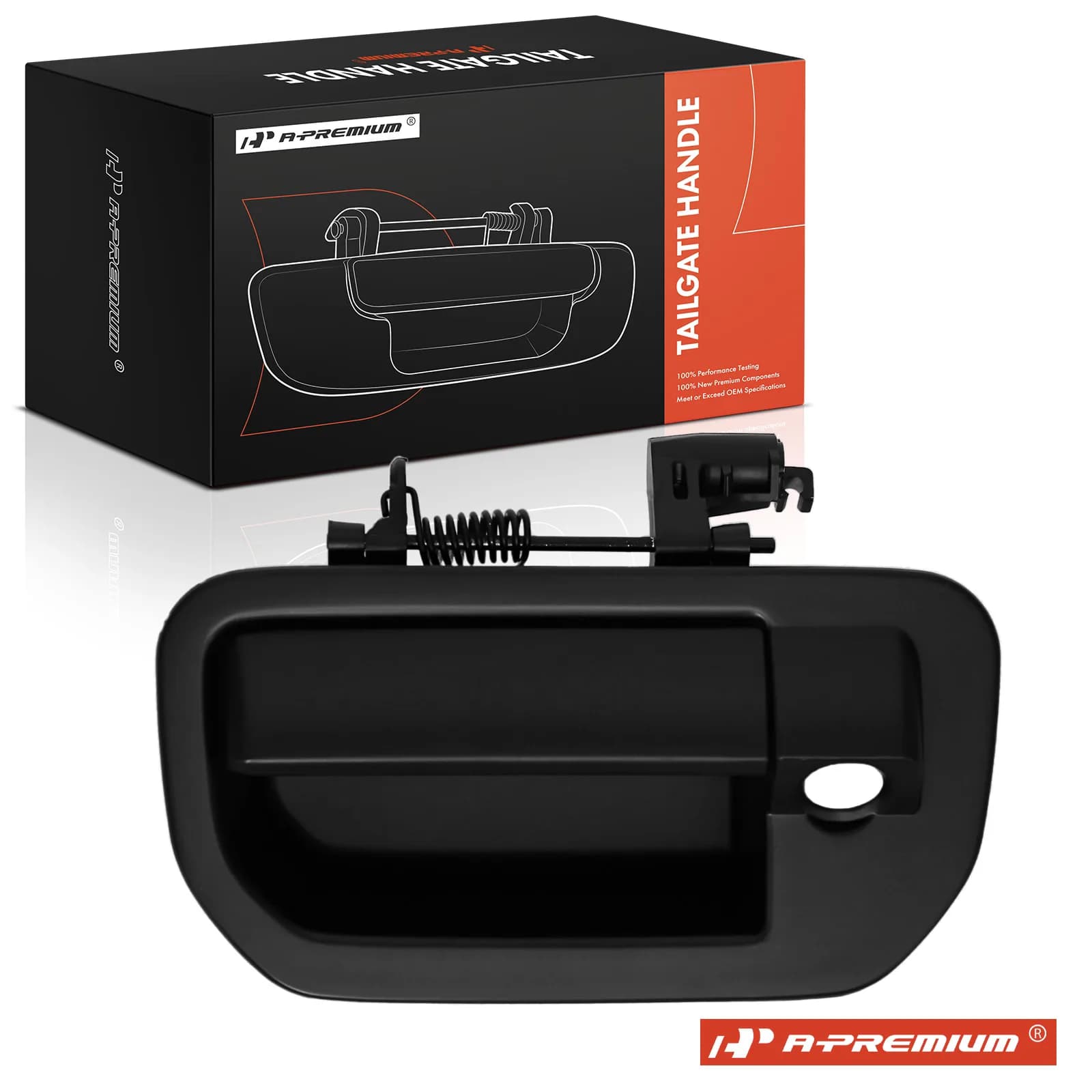 A-Premium Rear Black Tailgate Handle with Rear View Camera Hole for Honda Ridgeline 2006-2014