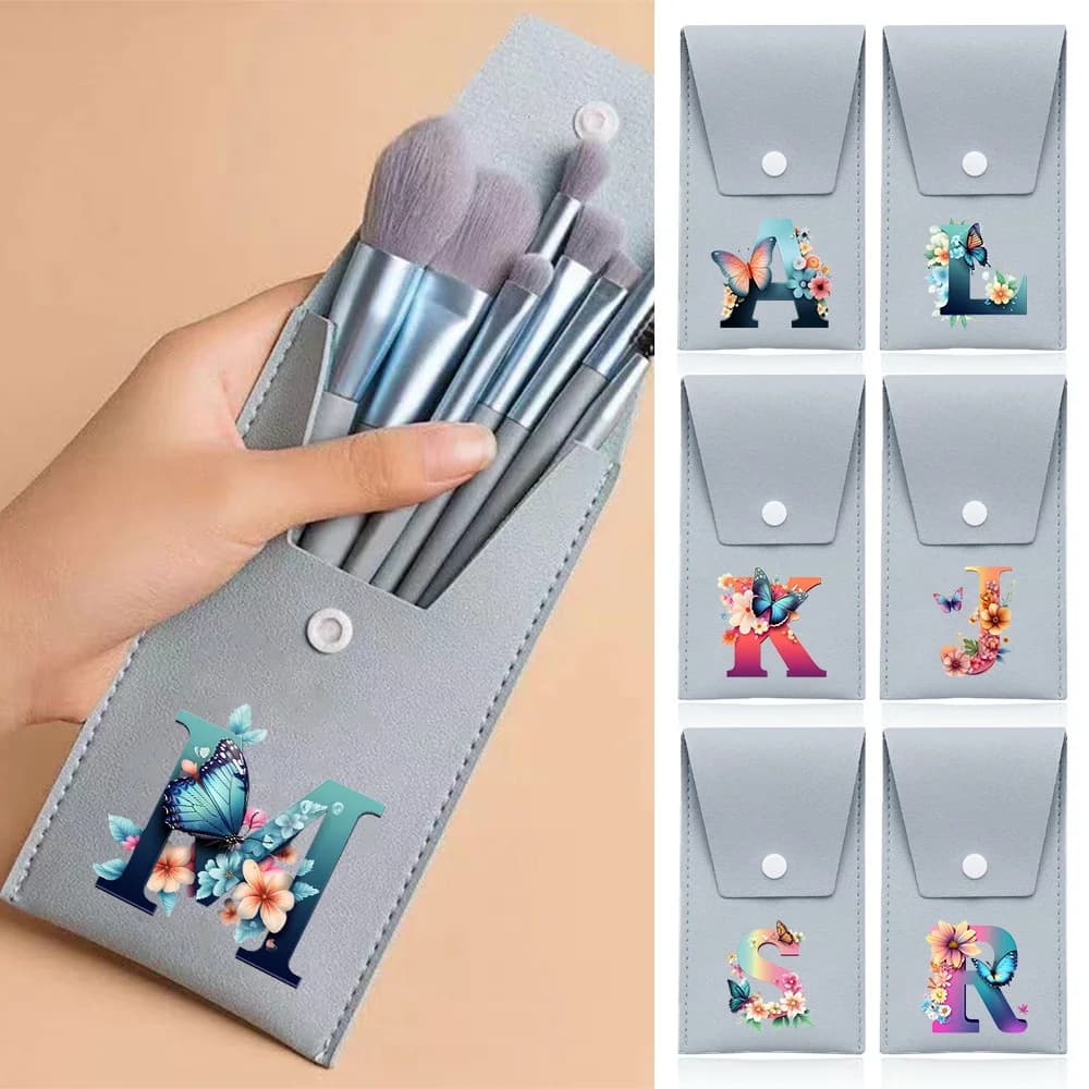 Set di 8 Pennelli da Trucco per Cosmetici, Correttore, Ciglia, Ombretto, Morbidi e Soffici, Strumenti di Bellezza con Motivo Sfumato