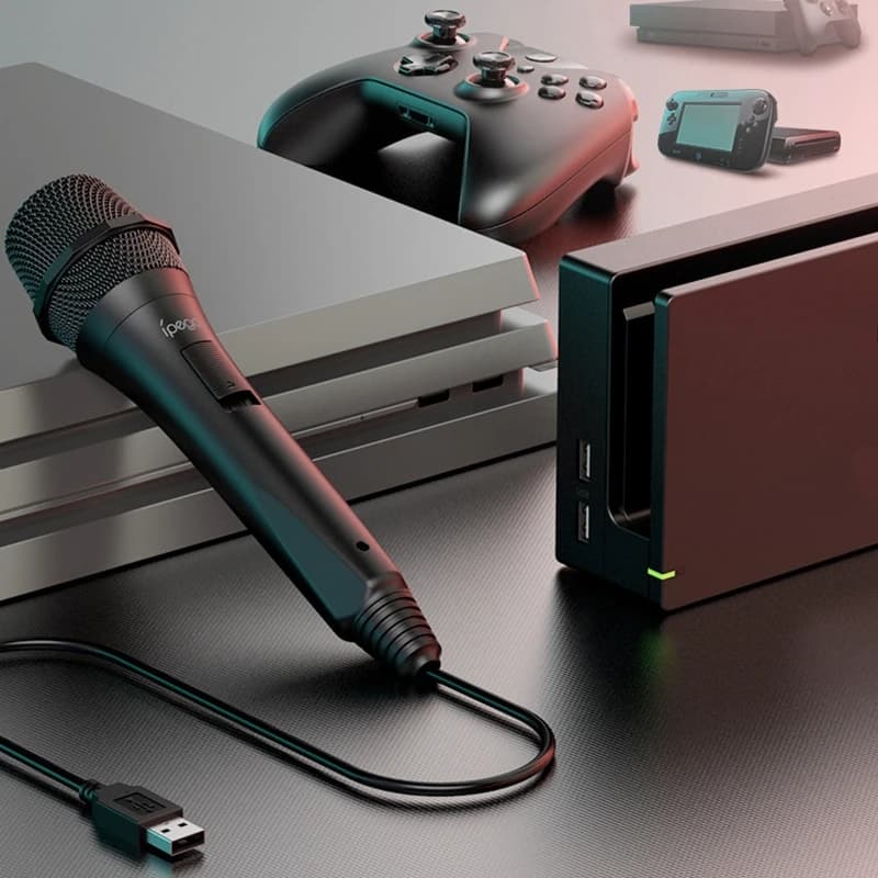 High Accuracy USB Gaming Microphone with Clear Voice Transmission & Build In Consoles Universal Linked Microphone for P4 H8WD