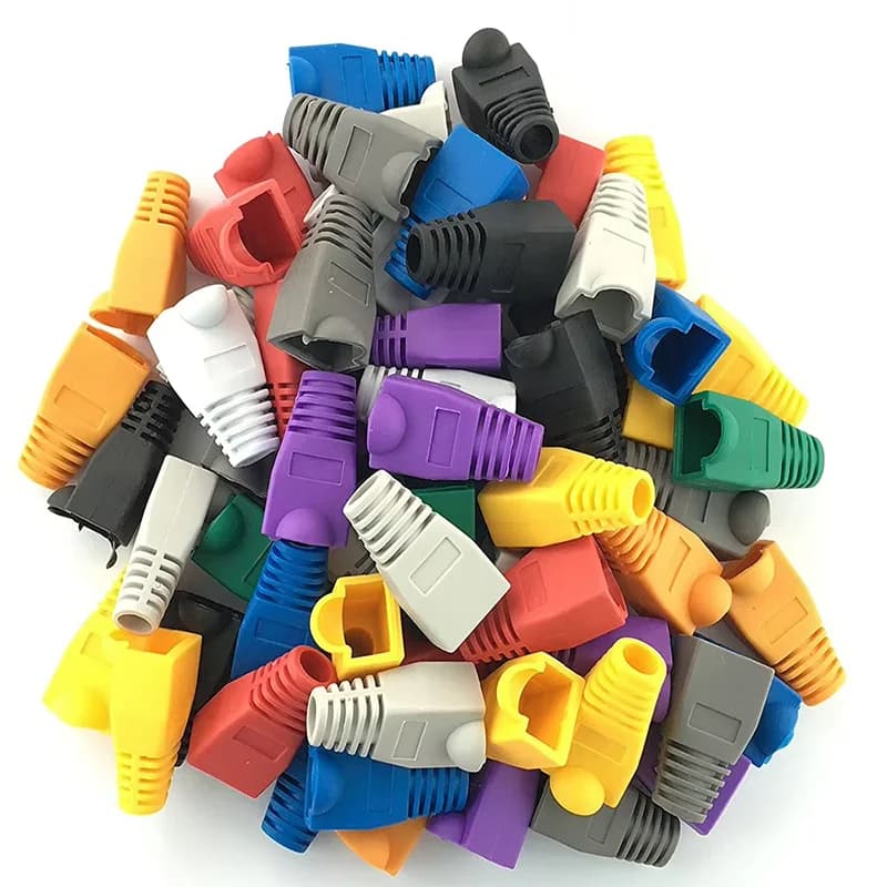 Mixed Color CAT5E CAT6 RJ45 Ethernet Network Cable Strain Relief Boots Cable Connector Plug Cover