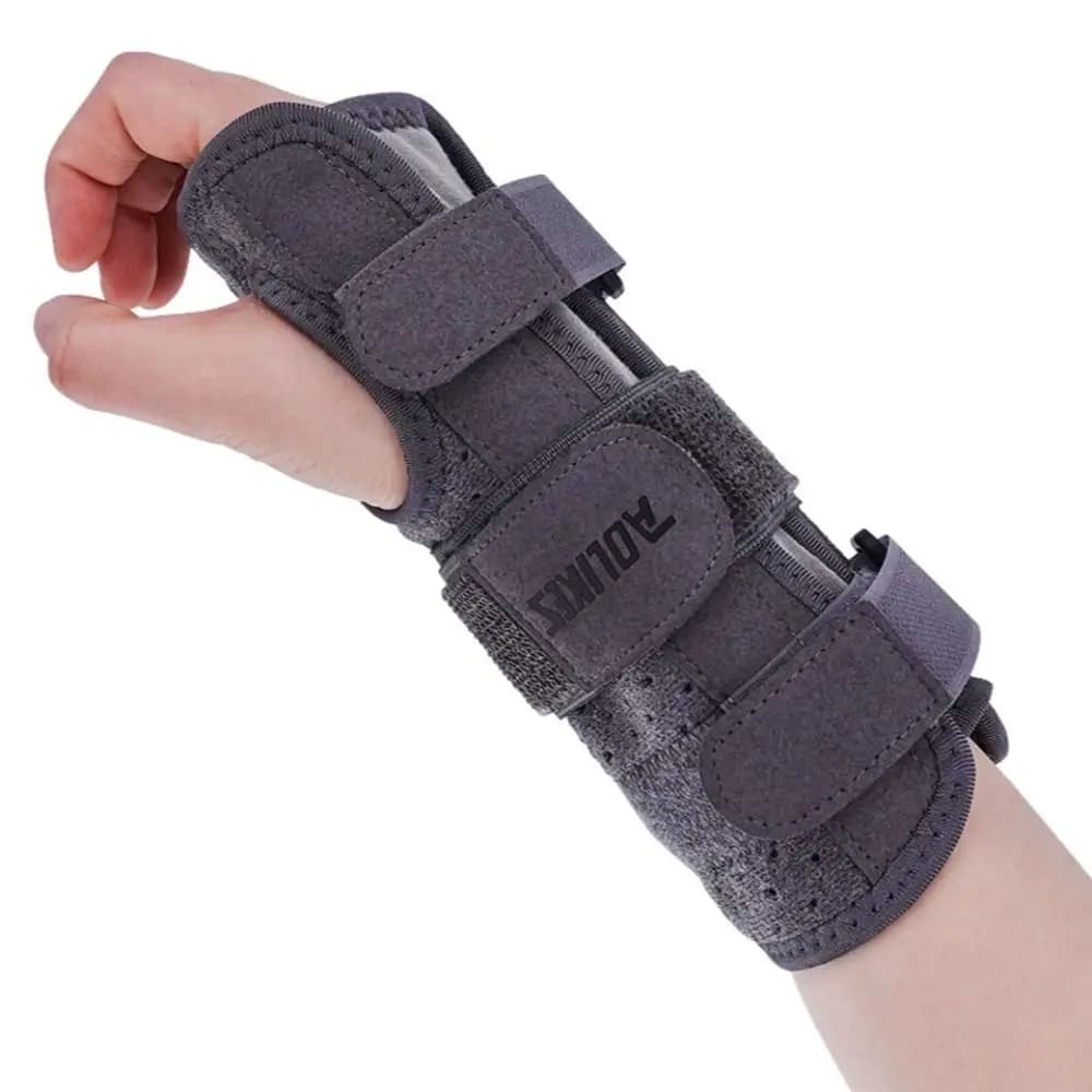 Tutore per polso in nylon poliestere di sicurezza sportiva Carpale Arancione Grigio Frattura Supporto per polso Tutore per mano Uomo Donna