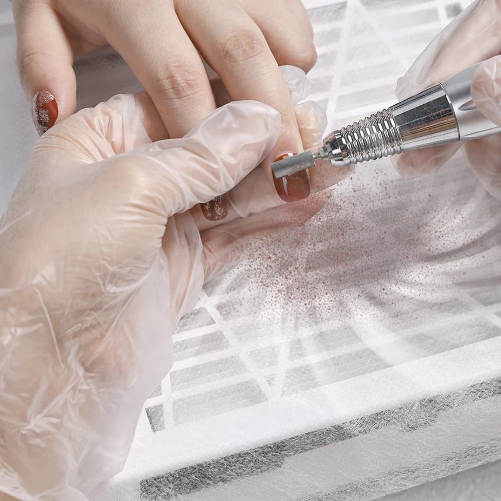 100 pezzi filtro per aspirapolvere per unghie bianco collettore di polveri in cotone filtro per aspirapolvere per unghie di ricambio in tessuto non tessuto di cotone