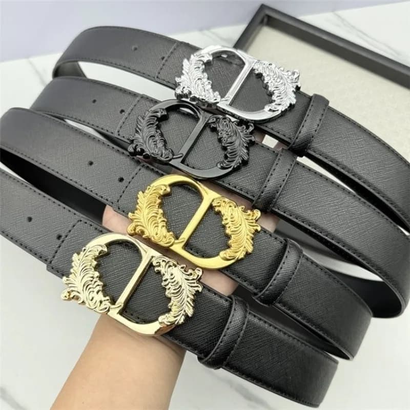 Brand New Men's Belt European and American With Smooth Buckle Business Casual Letter Fashion Versatile Jeans Belt For Young