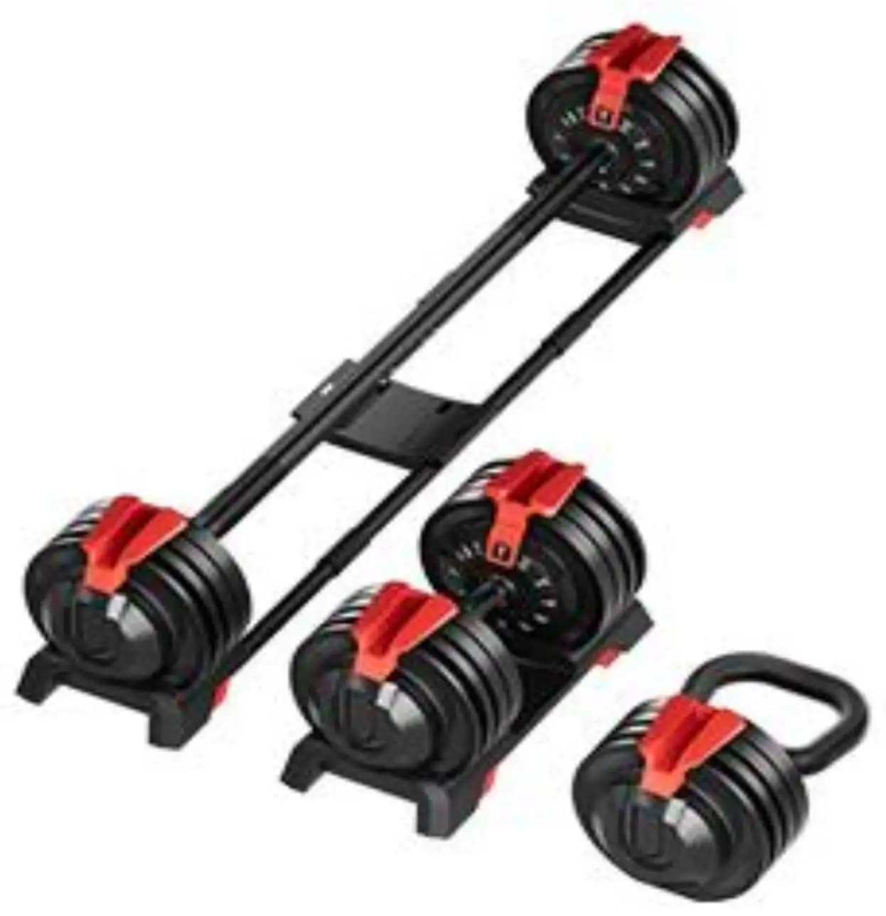Three-in-One Fitness Equipment: Adjustable Manubri Set, Kettlebell and Gym Training Balance