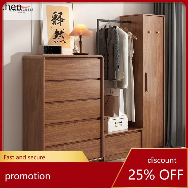 LXC Floor Drawer for Bedroom with Clothes rack Multifunctional Wall Mounted Storage Cabinet