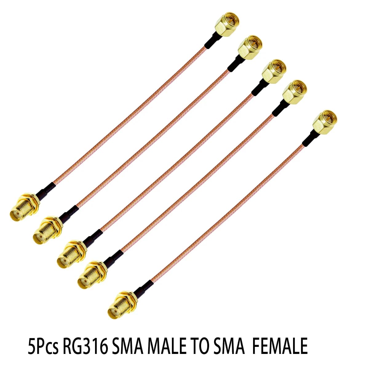 5Pcs RG316 SMA Male to SMA Female Connector RF Pigtail Coax Jumper Cable Extension Coax Cable For WIFI 3G 4G GSM Antenna