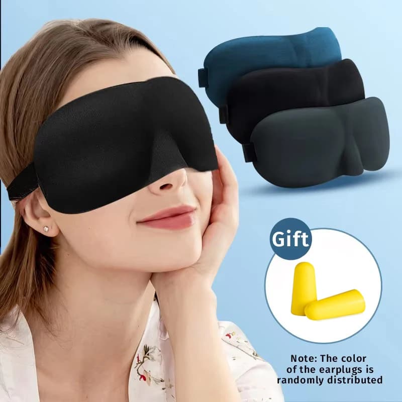 3D Sleep Mask Sagomata, Benda Oculare Concava Modellata, Night Mask Blocking Light for Men and Women