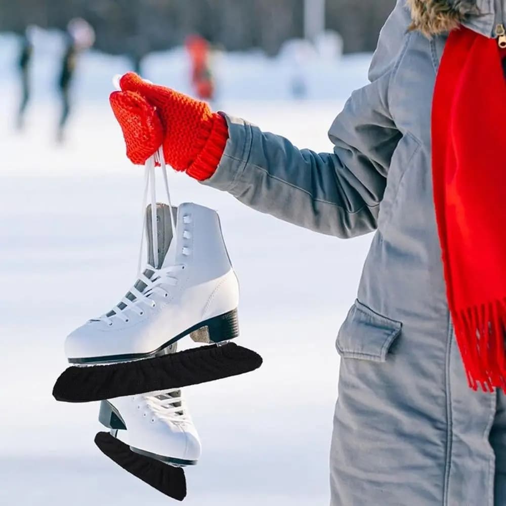 1 paio di copriscarpe protettivi morbidi per pattini da ghiaccio, copriscarpe da hockey traspiranti, comodi e colorati