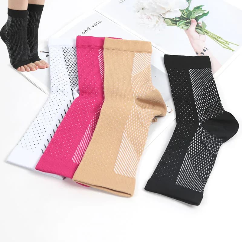 Calze a Compressione Unisex per Sollievo Articolare della Caviglia, Alla Moda, Sportive, Assorbenti e Traspiranti, 1 Paio