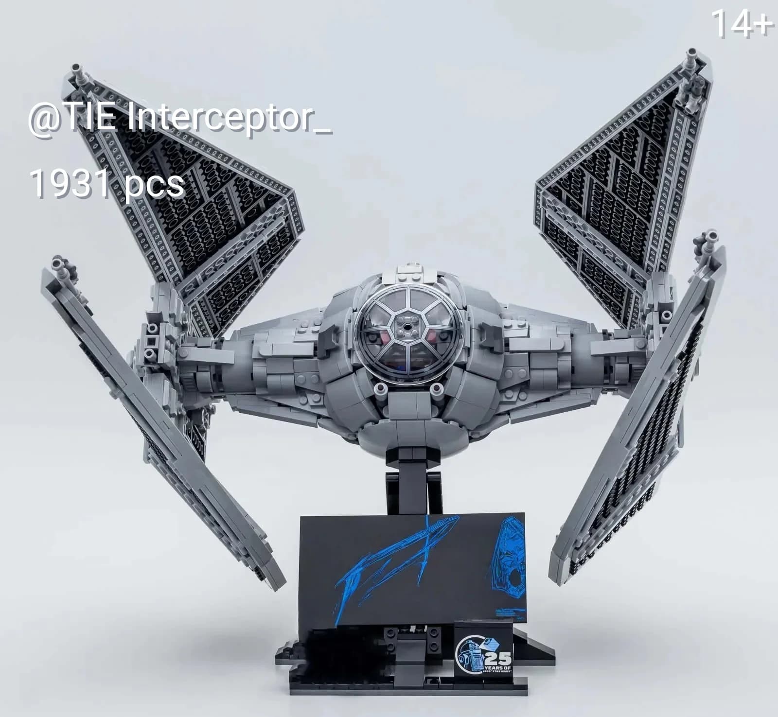 Set di Costruzioni Starfighter Space Wars 1931 Pezzi, Modello TIE Interceptor 75382, Collezione di Mattoncini per Adulti