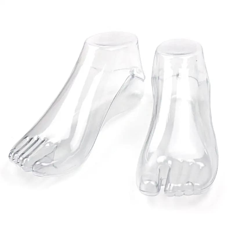 2026-WISH Stampi per scarpe ispessiti, Stampi per calzini a barca, 1 paio di modelli in plastica per piedi, Supporti per scarpe per esposizione di scarpe alte alla caviglia