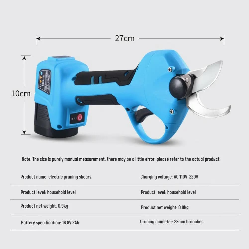 28mm Battery Electric Scissors with LCD Display for Power, Garden and Trees