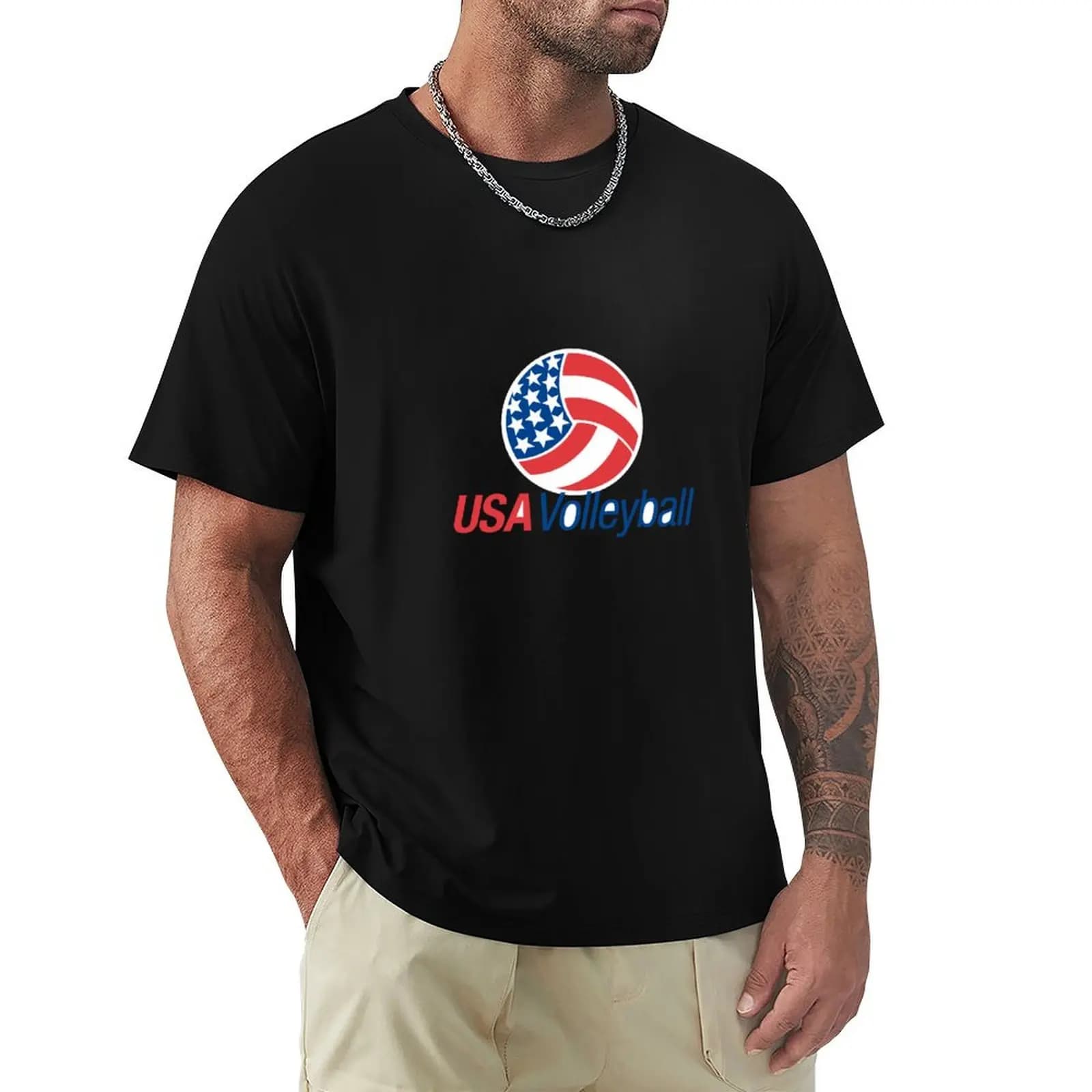 T-shirt da pallavolo USA a maniche corte per il lavoro quotidiano