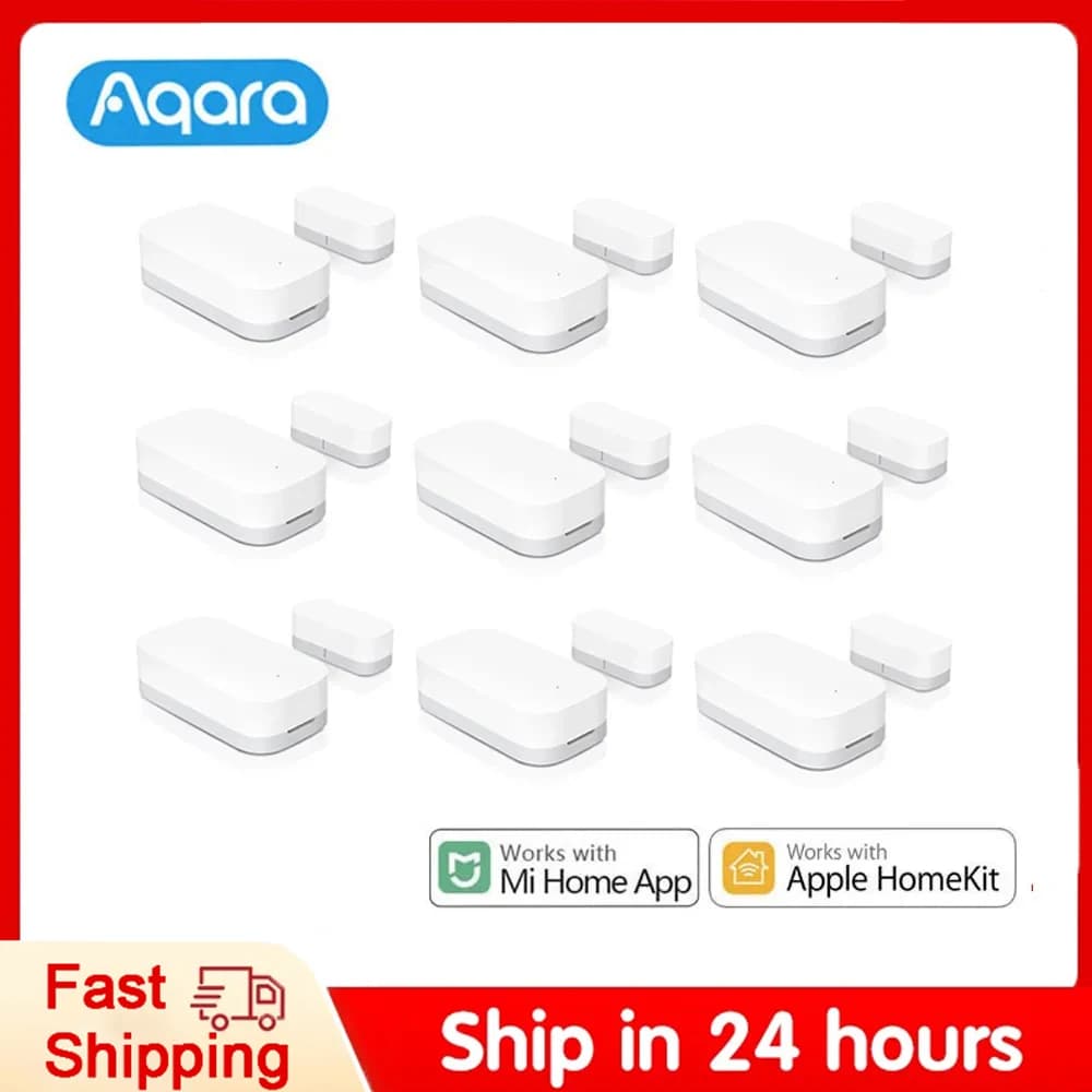 1/2/4/10Pcs Aqara Wireless Door Sensor connessione Zigbee Smart Mini Door Window Sensor funziona con l'app Mi Home per Apple Hmekit