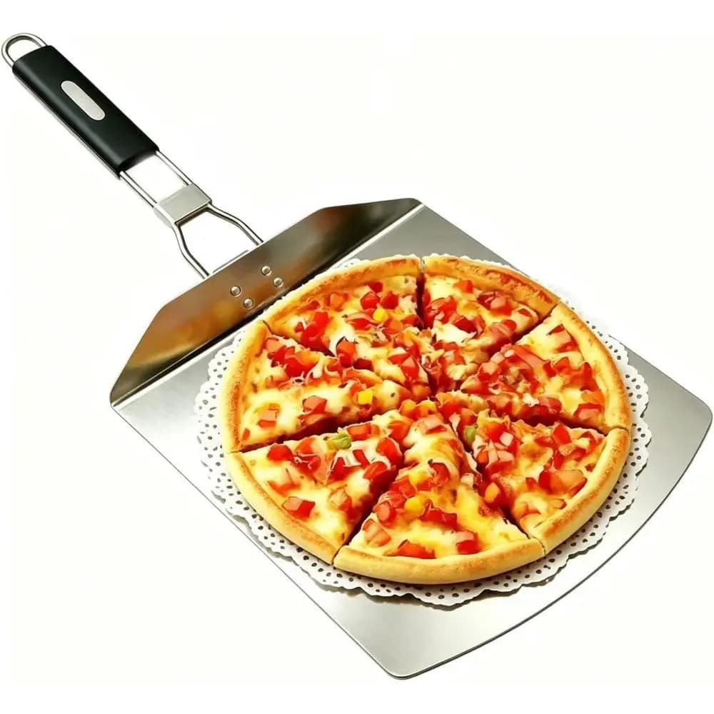 Baking Tools for Perfect Pizza Crust: Metal Peel, Steel Pizza Oven Tray, Paddle