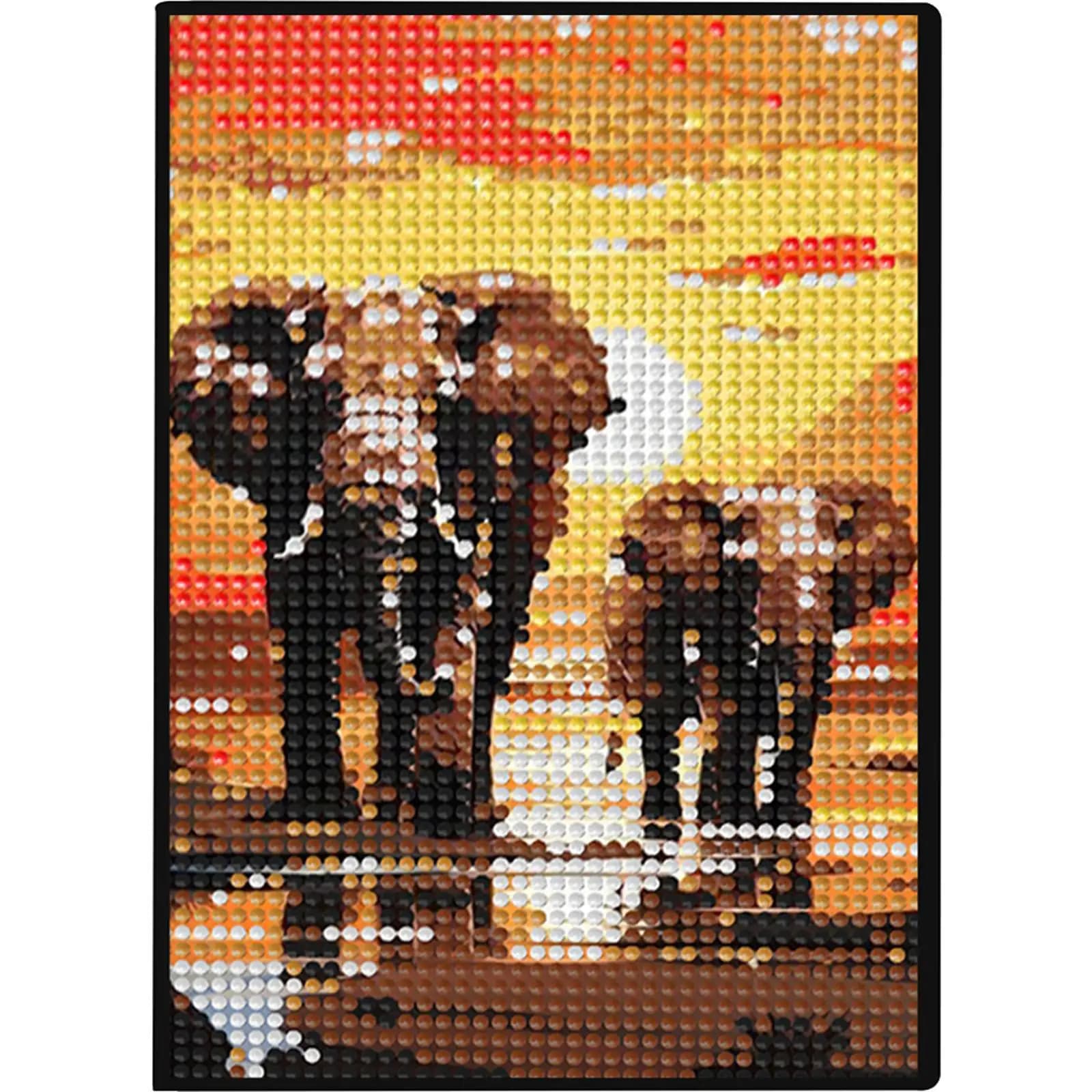 5D DIY Rhinestone Art Painting Notebook Kit Diamond Art Sets Crystal Notepad Sketchbook Single-Sided Drill Holiday Birthday Gift