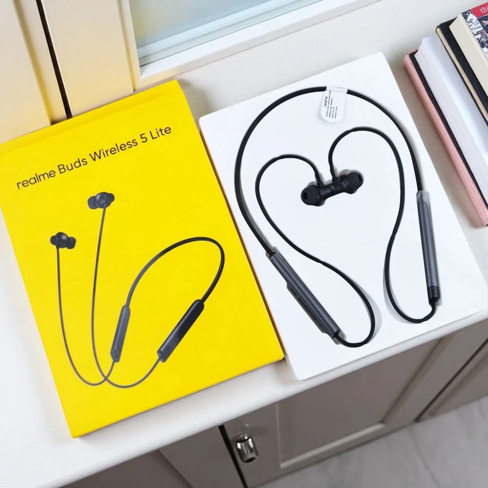 Original for Realme Buds 5 Lite, Wireless Sports Earphones with String, Bluetooth 5.4, Ignition/Intelligent Magnetic Switching, Long Life Battery