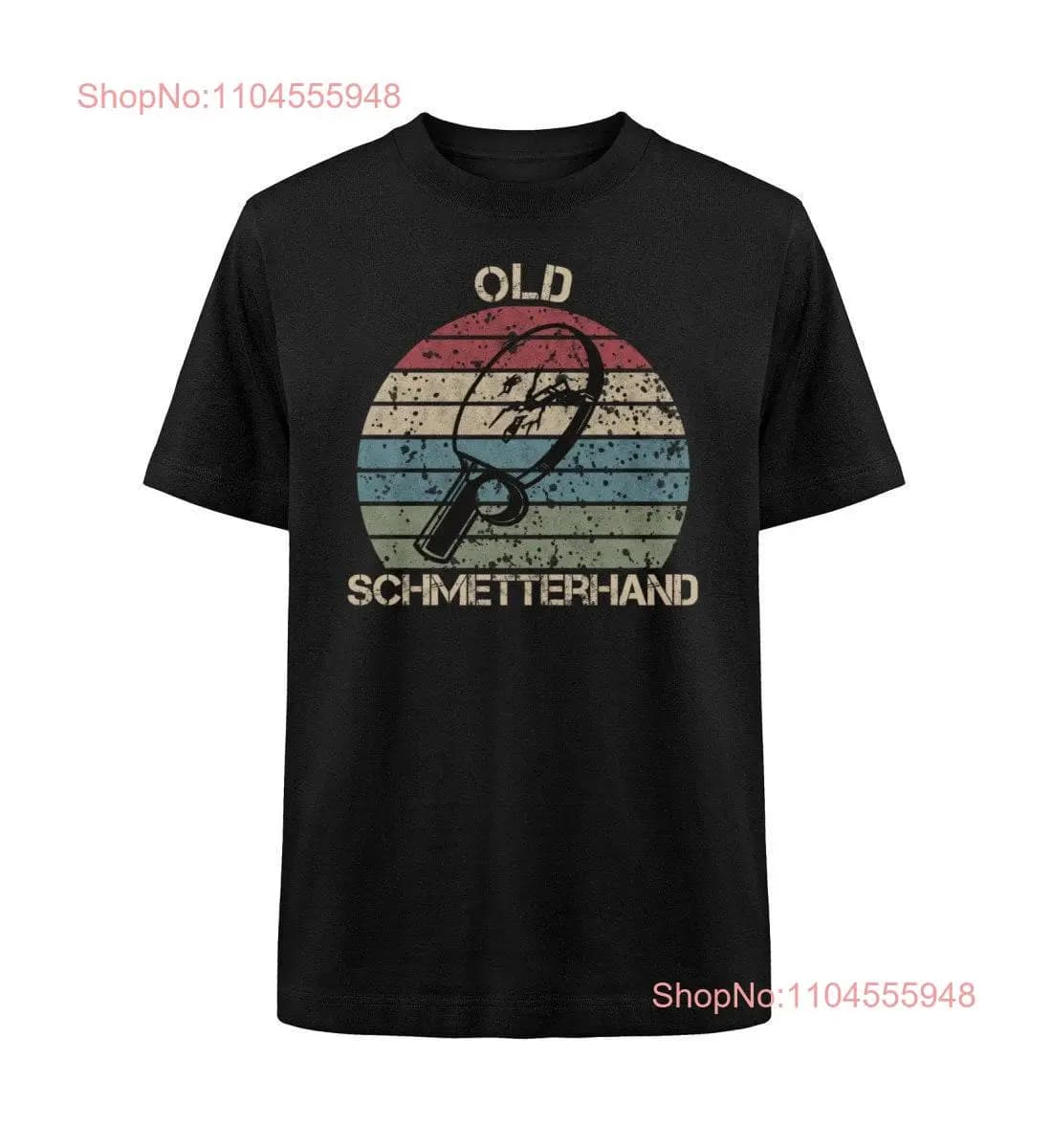 T-shirt oversize organica Old Smash Hand da ping pong maniche lunghe o corte