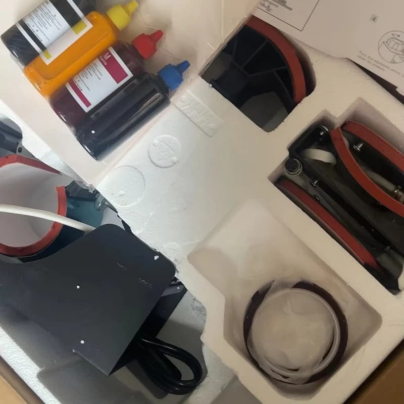 Kit Stampante a Sublimazione a Caldo 5-in-1 con Inchiostro, Carta e Forniture per Principianti