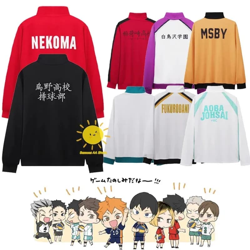 Anime Haikyuu Cosplay Haikyuu Costumi Cosplay Karasuno Aoba Johsai Shiratorizawa Nekoma Uniforme Pallavolo Maglie Cos Unis # 1