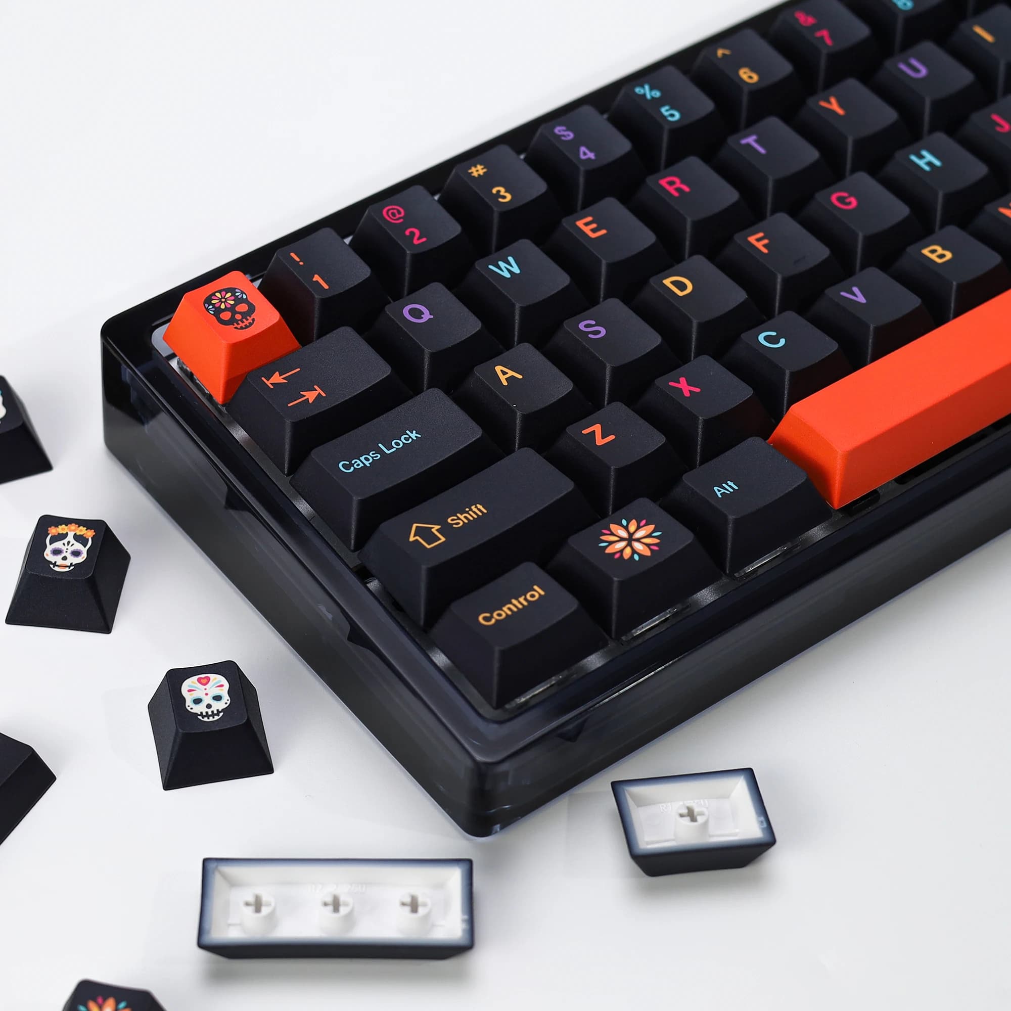KBDiy GMK Mictlan 143 tasti PBT Keycap Hangul Dye-Sub Cherry Profilo Alice ISO 7U Copritasti per Aula 60 Tastiera meccanica da gioco