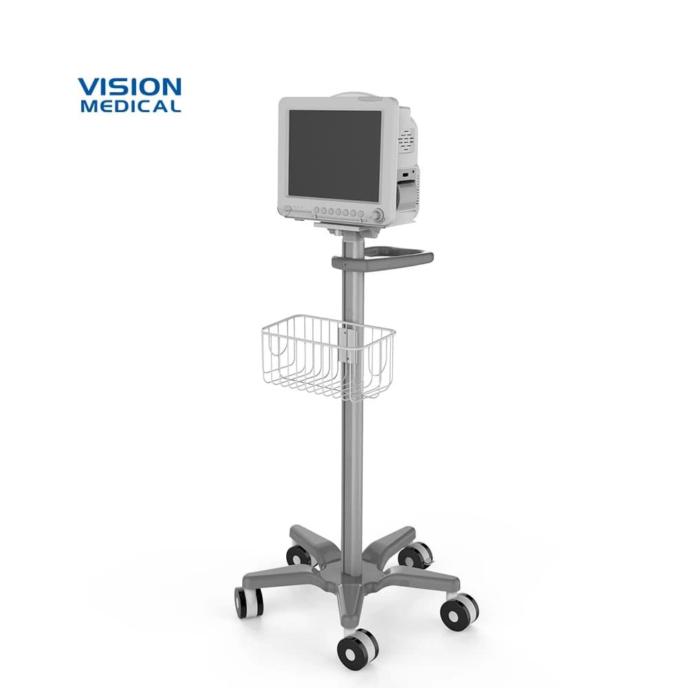 Monitor portatile per carrello per attrezzature mobili - Supporto per monitor Roll con carrello medico a cestello
