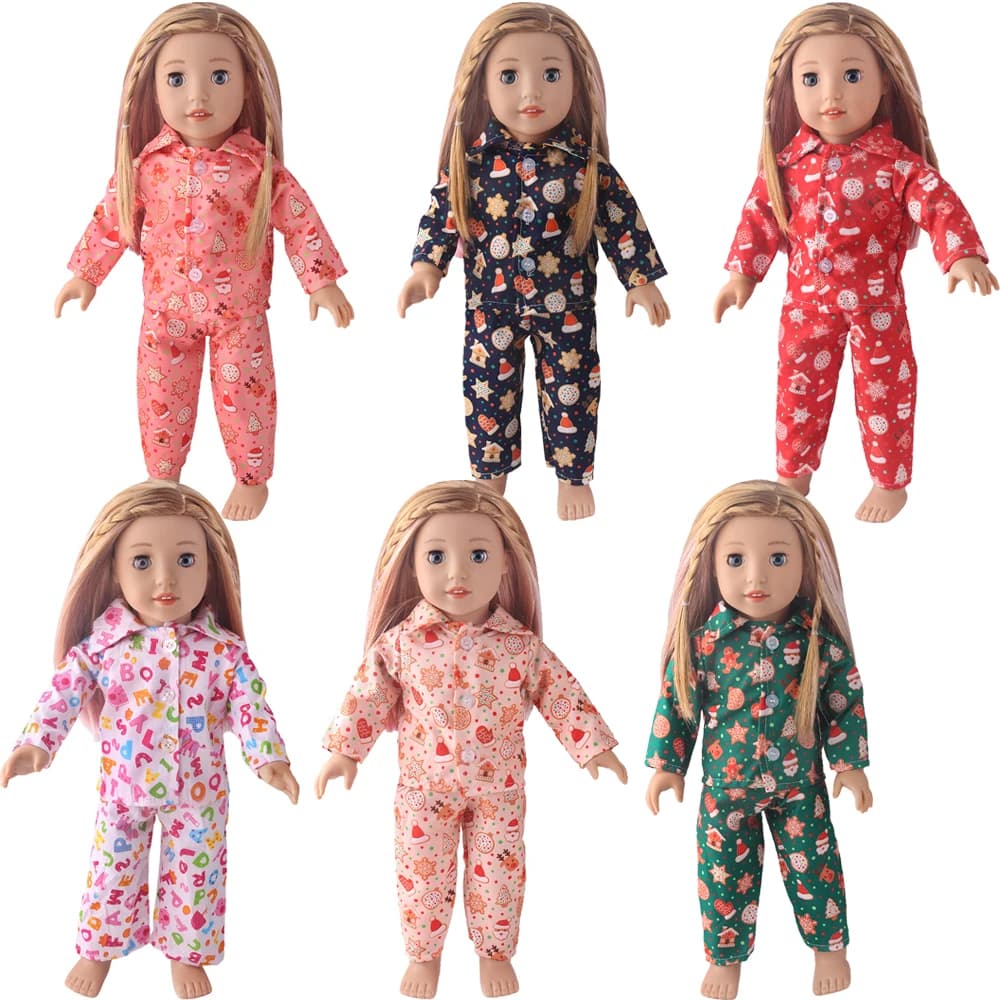 Set di Pigiami per Bambole da 18 Pollici, Costume per Personaggi di Cartoni Animati, Accessori per Bambole