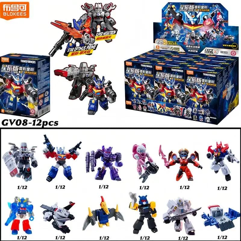 Blokees Trasformazione Optimus Prime Shockwave Soundwave Bumblebee Hot Rod Figurine Modello Cieco Scatola Building Block Regalo per bambini