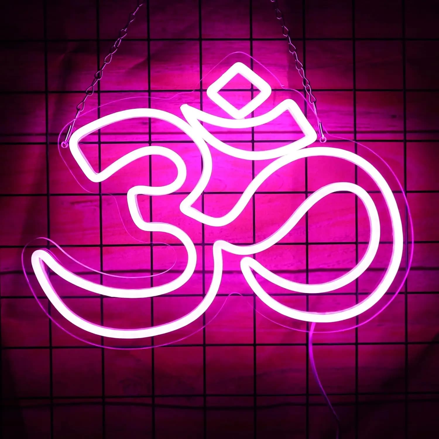 Om Neon Insegna da parete dimmerabile - Simbolo indù Pace interna - Luci per camera da letto Ufficio Decorazioni per la casa Estetica Disegna regali di compleanno