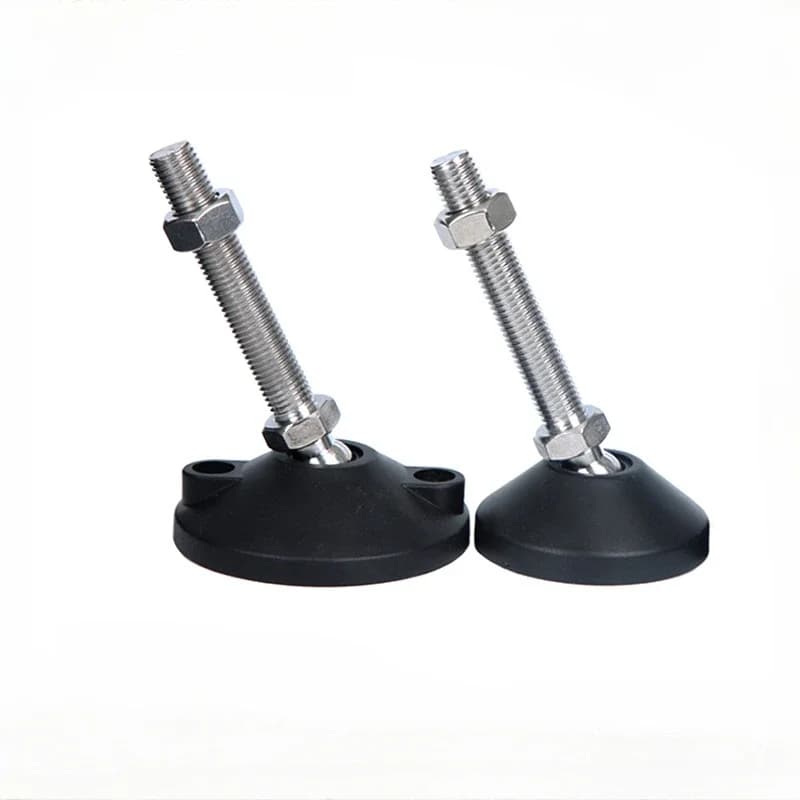 4pcs Adjustable Furniture Levelling Feet M8/M10 Screw Leg Stopper Swivel Base Articulating Lathe Legs Glide Pad Table Chair