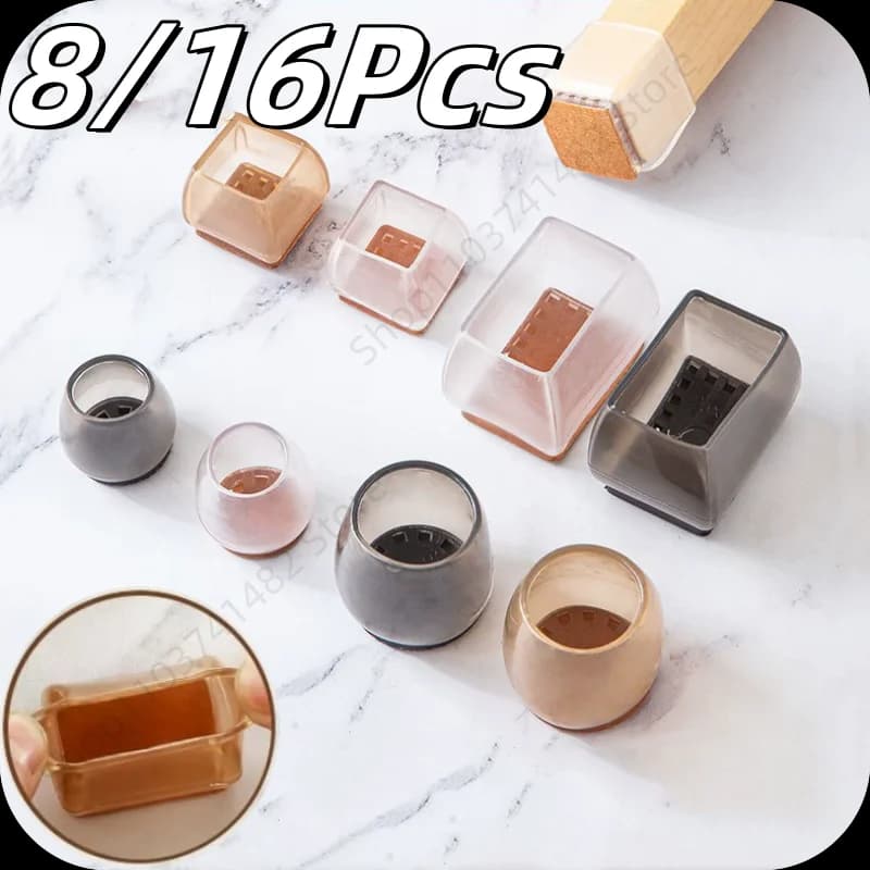 8/16 pieces furniture silicone bearings anti-slip chair sofa foot anti-noise floor covering from scratch protections carpets decorations for the house