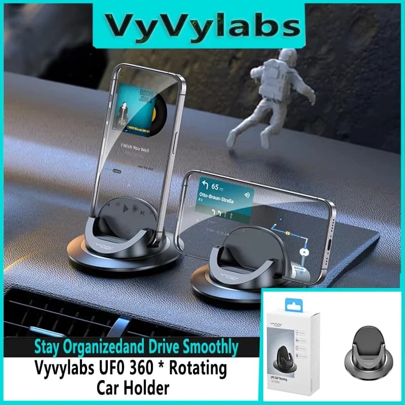 VYVYLABS 360° Rotation Universal Car Cellphone Holder Car Phone Tripod Stand Bracket Car Mobile Support For Car Use Accessories