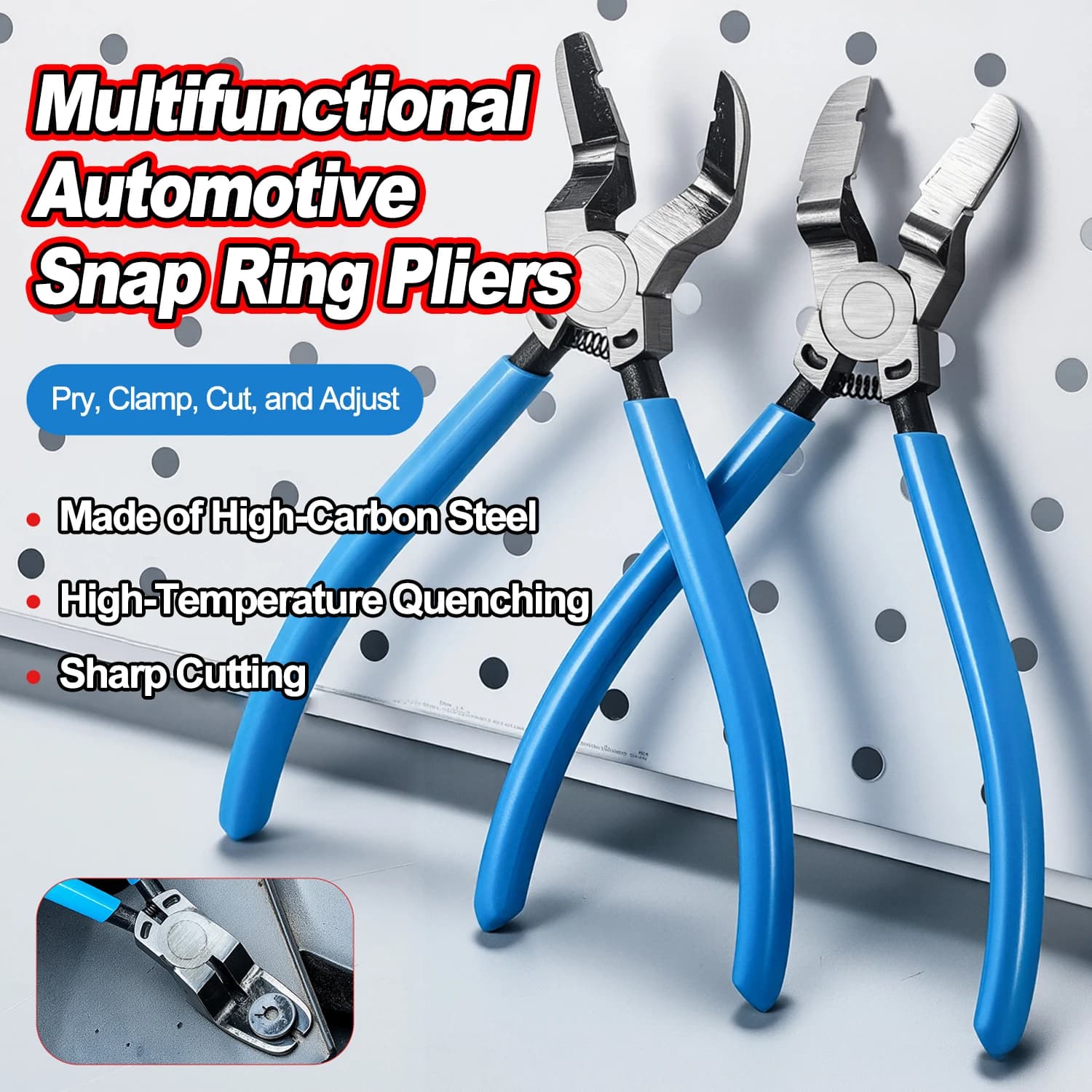 Pinze per clip per auto Pinze diagonali multifunzionali Strumento per la rimozione del cacciavite per punti metallici Pinze per serraggio dei rivetti per auto Pinza spelafili