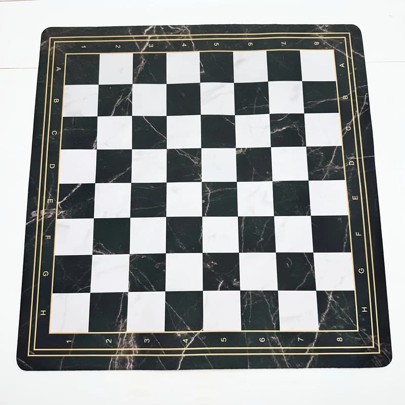 52cm/20.47inch marble-like color Soft rubber large size rollable and storable chessboard, durable chess games and entertainment