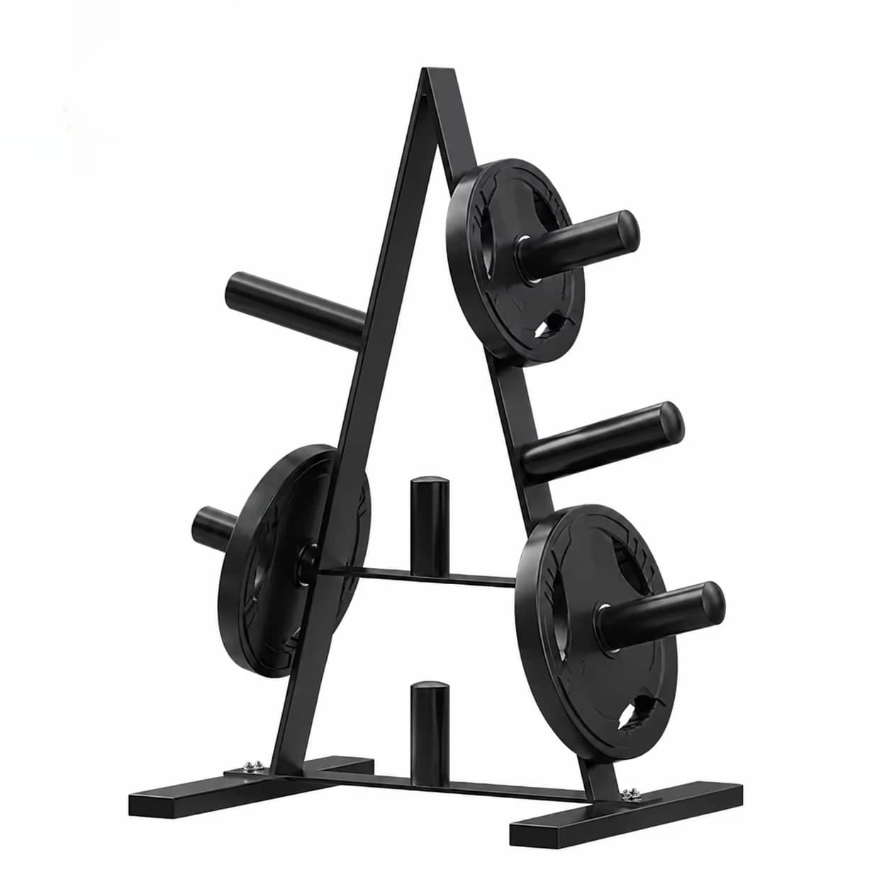 Folding Weight Plate Storage Rack Iron Barbell Plate Holder Stand Gym Storage Organizer Multi Slot Design