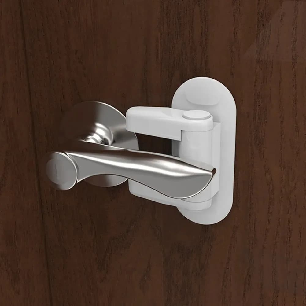 Universal Door Lever Lock, Child Baby Safety Anti‑Rotation Door Lock, Adhesive Security Latch, Multi‑Functional Home Kids Proof