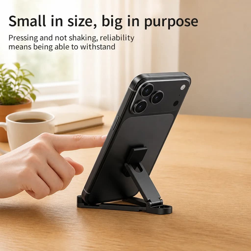 Foldable Phone Stand Keychain, 360° Rotating Ring Holder Universal Portable Phone Grip for iPhone 16 15 14 Samsung Xiaomi