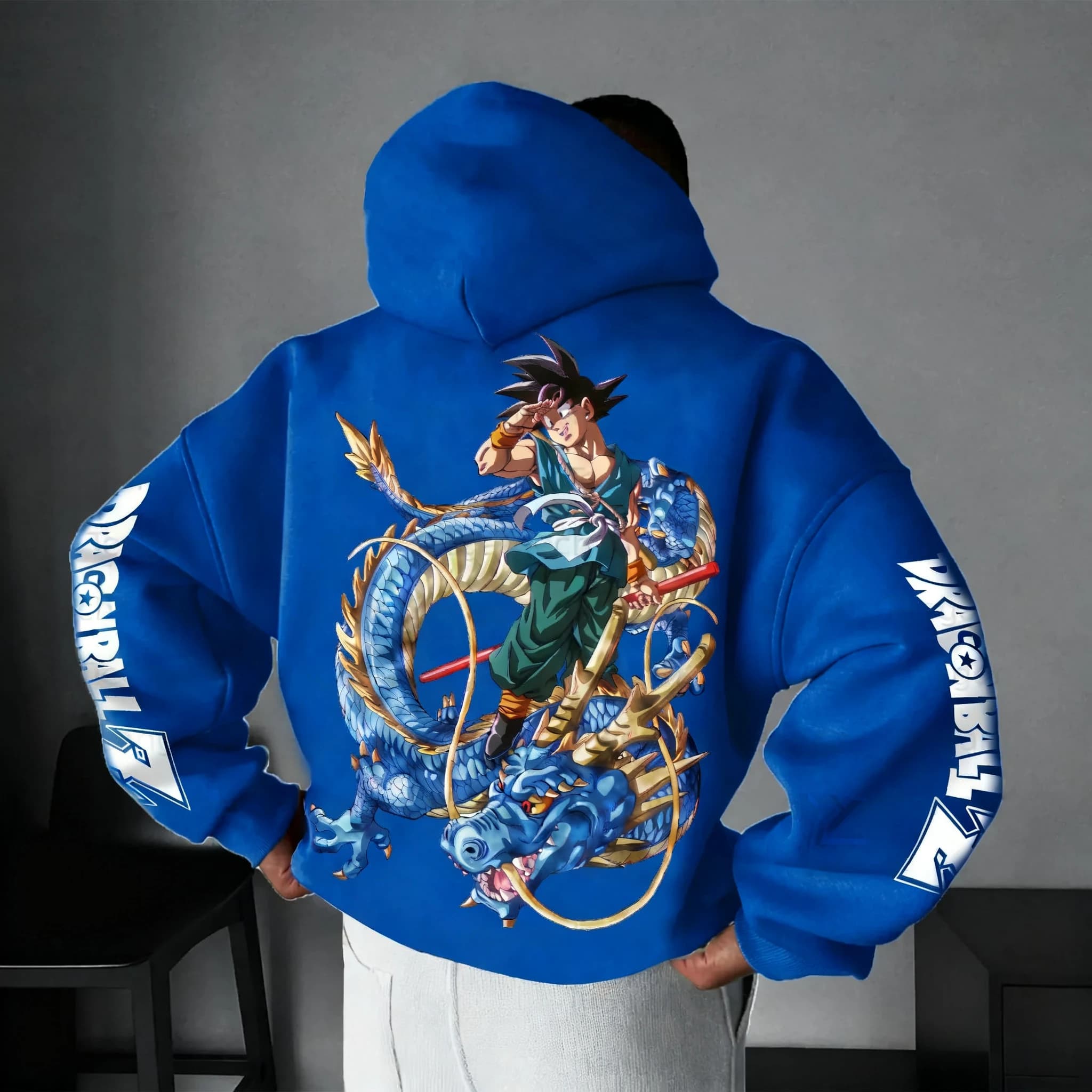 Felpa con cappuccio co-branded Dragon Ball Autunno/Inverno Nuovi uomini e donne Anime stampato Allentato Casual Harajuku Genitore Bambino Maglione Top