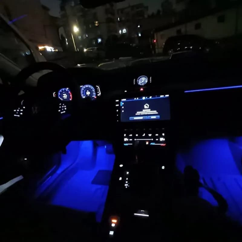 Per Audi Q7 4L 2007 ~ 2015 Auto Trepiede Luce Ultra-luminoso Interno Ambiente LED Atmosfera Lampadina Al Neon Facile Installazione Accessori