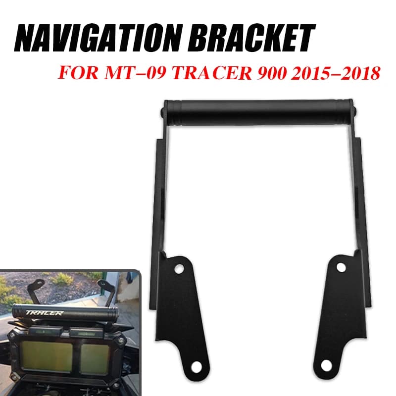Staffa di navigazione GPS per YAMAHA MT09 Tracer MT-09 Tracer 900 FJ09 FJ 09 2015-2018 Supporto per telefono Staffa di navigazione per telefono