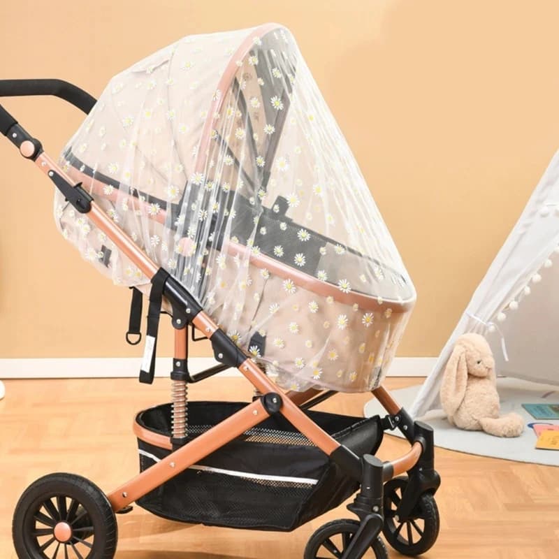 Zanzariera per passeggino, anti-zanzare, copertura completa, stampata, universale, in rete elastica, accessori per passeggino