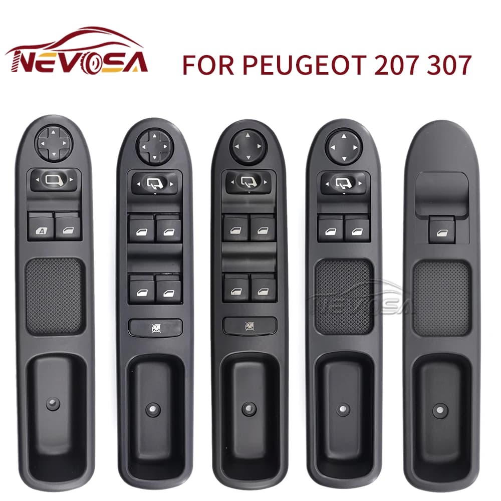 NEVOSA Per Peugeot 207 307 Interruttore di Controllo Alzacristallo Elettrico 6554.QC 6554.QK 6554.QG 6554.HJ 6554.KT 96351622 XT 6554.E7
