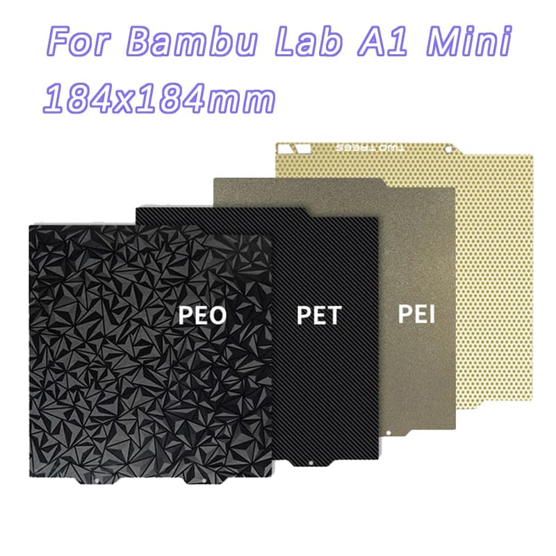 For Bambu Lab A1 Mini Construction Plate 184x184mm PEO PET Magnetic Bed Plate Pet Molla Pet Plate for 3D Printer A1mini