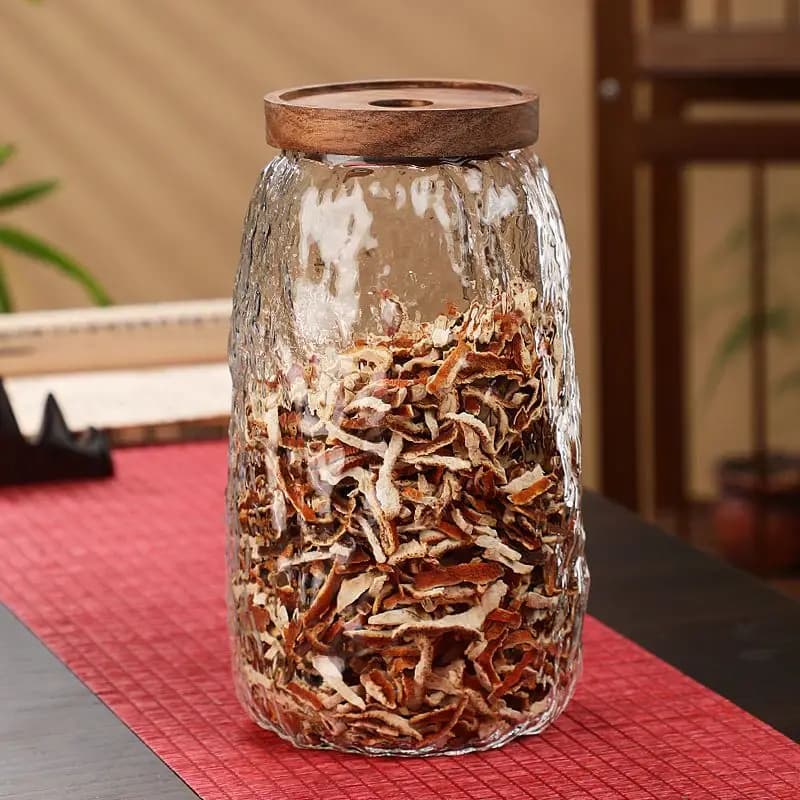 Barattolo sigillato in vetro goffrato vintage in stile giapponese Barattolo di stoccaggio Snack Bottiglia di frutta secca Contenitore per bottiglia di conservazione degli alimenti da cucina Casa
